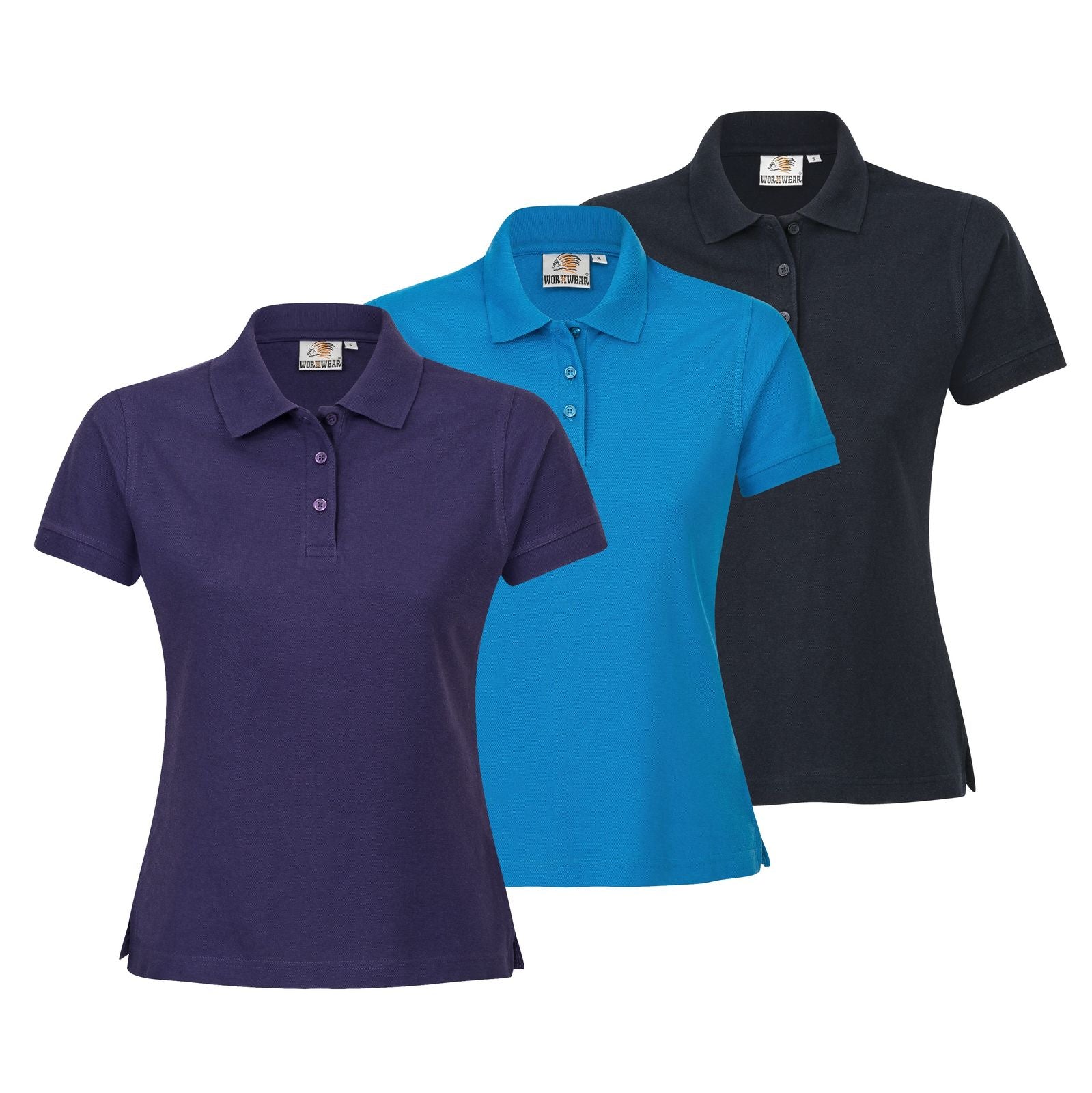 3er Set Damen Poloshirt workwear basic im Vorteilspack Berufskleidung der Marke WORXWEAR