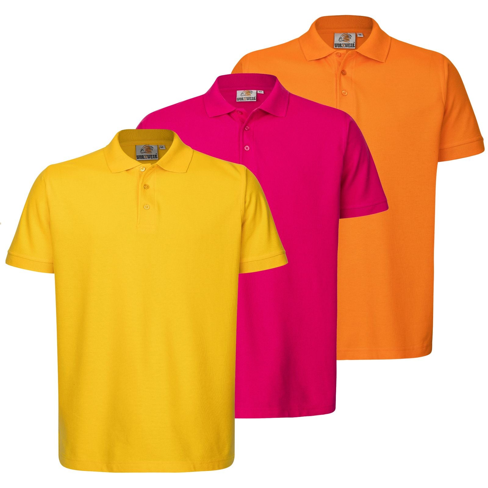 3er Set Herren Poloshirt workwear basic der Marke WORXWEAR