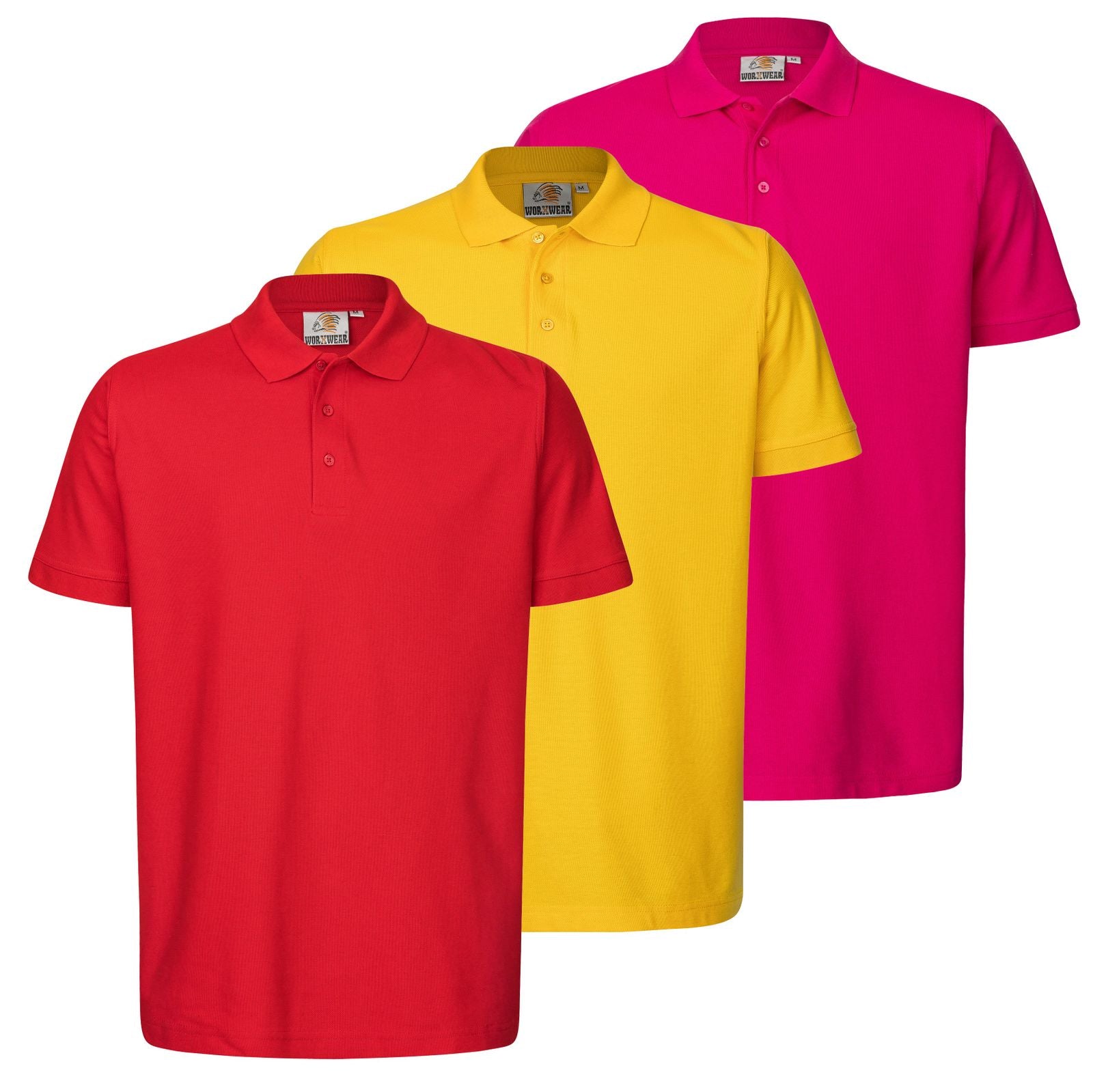 3er Set Herren Poloshirt workwear basic der Marke WORXWEAR