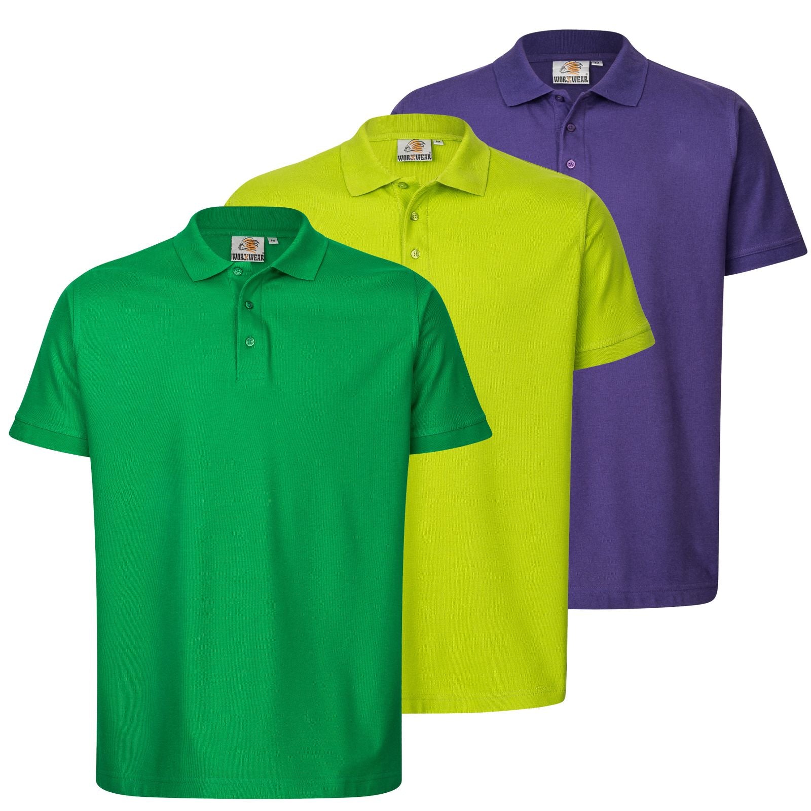 3er Set Herren Poloshirt workwear basic der Marke WORXWEAR