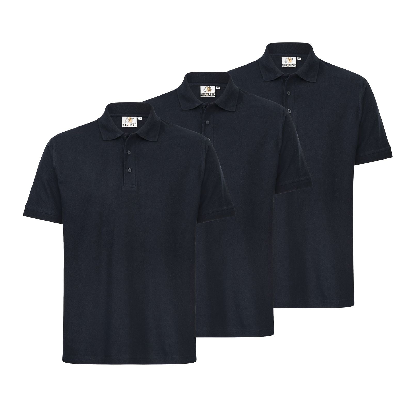 3er Set Herren Poloshirt workwear basic der Marke WORXWEAR