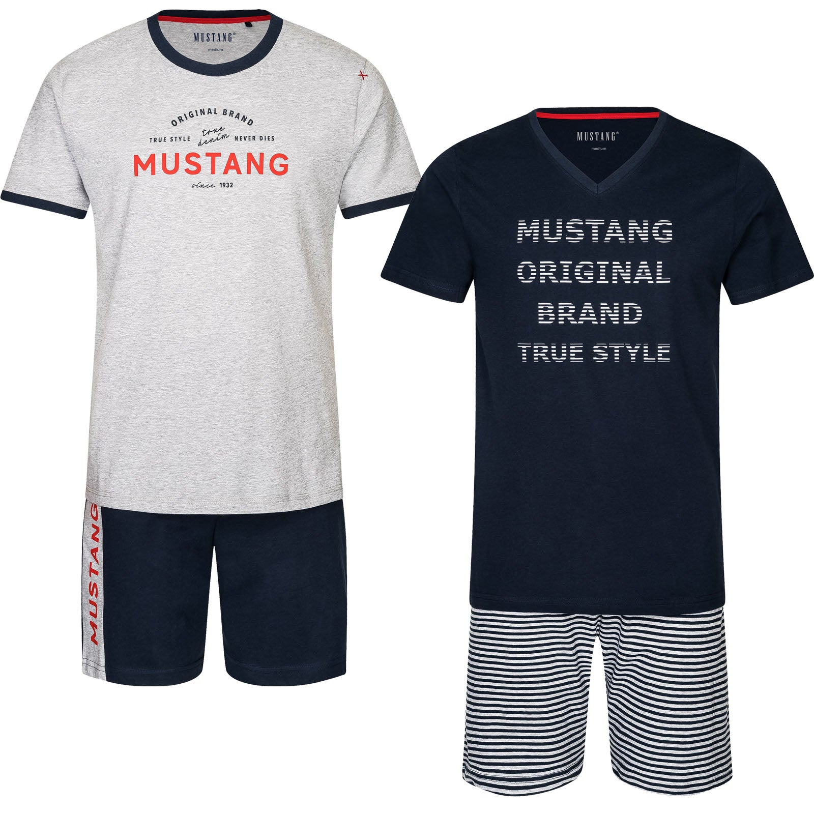 Herren Short Set Schlafanzug Mustang