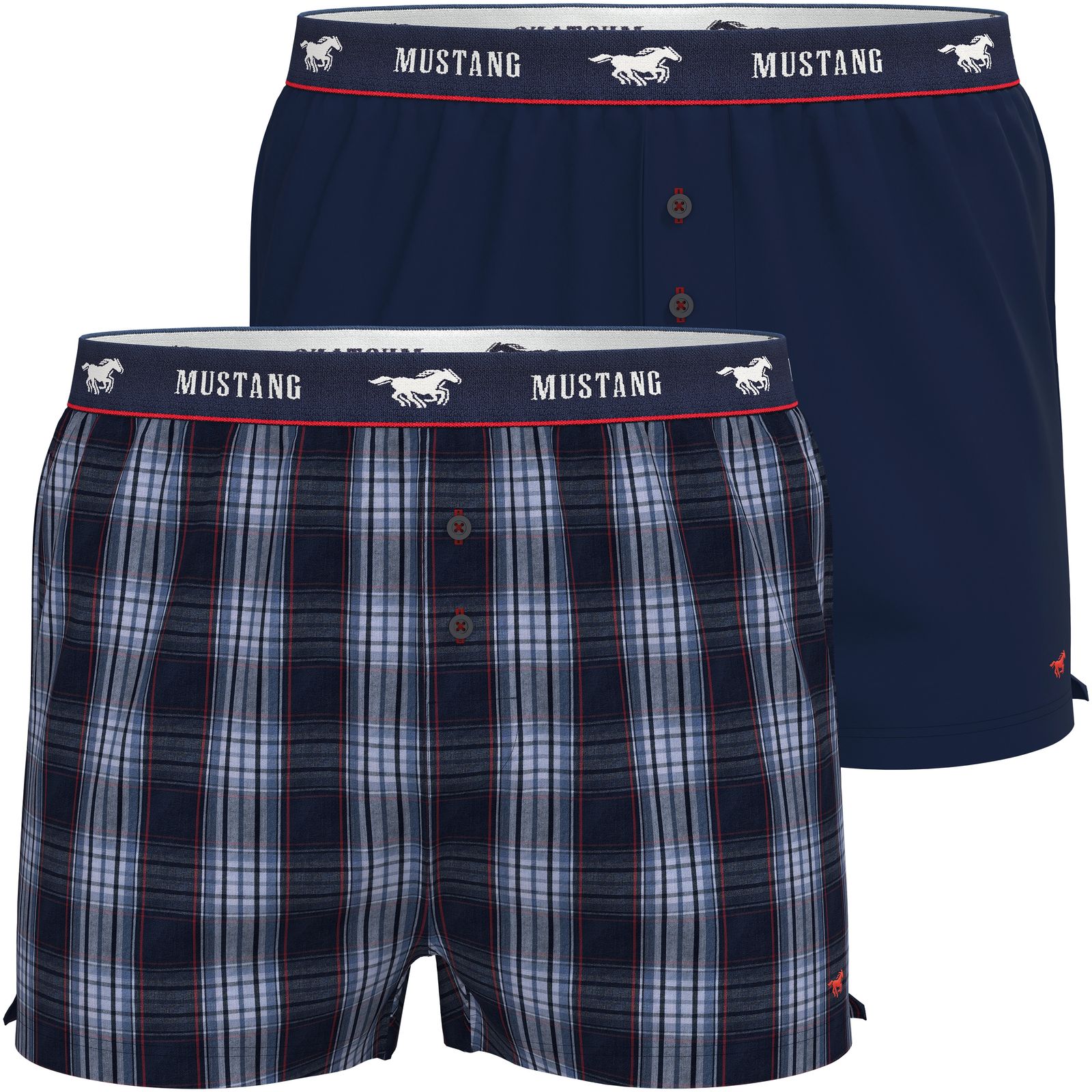 MUSTANG CHARLIE Herren Unterhose Boxershorts Unterwäsche Sport 2er Set