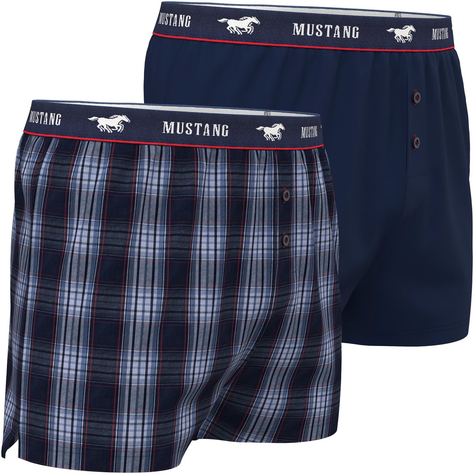 MUSTANG CHARLIE Herren Unterhose Boxershorts Unterwäsche Sport 2er Set