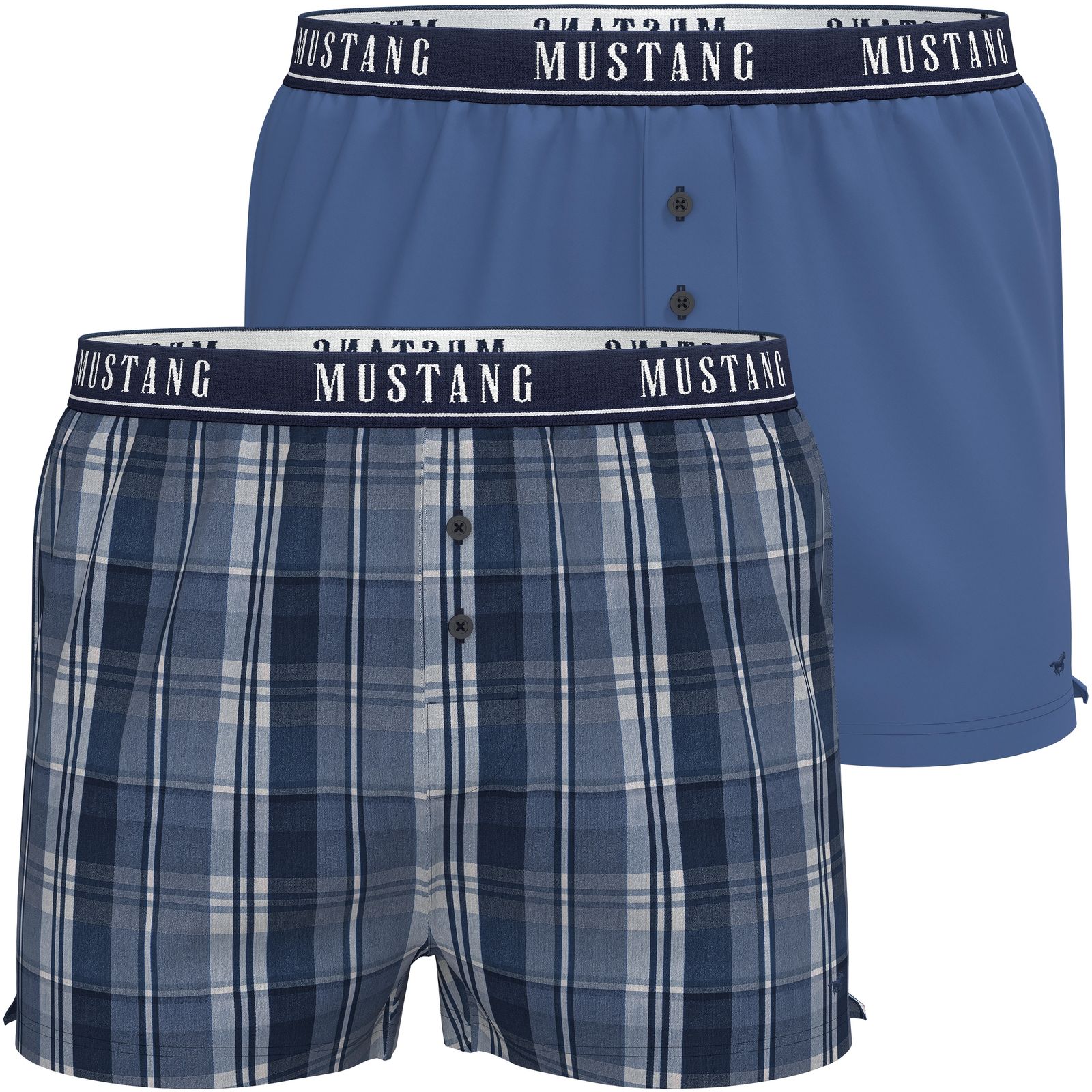 MUSTANG Freddy Herren Unterhose Boxershorts Unterwäsche 100% Baumwolle 2er Set