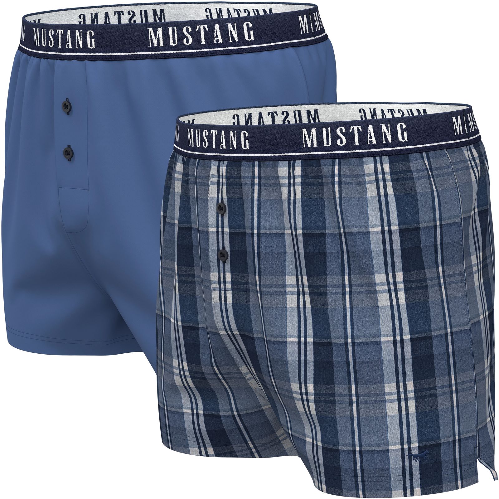 MUSTANG Freddy Herren Unterhose Boxershorts Unterwäsche 100% Baumwolle 2er Set