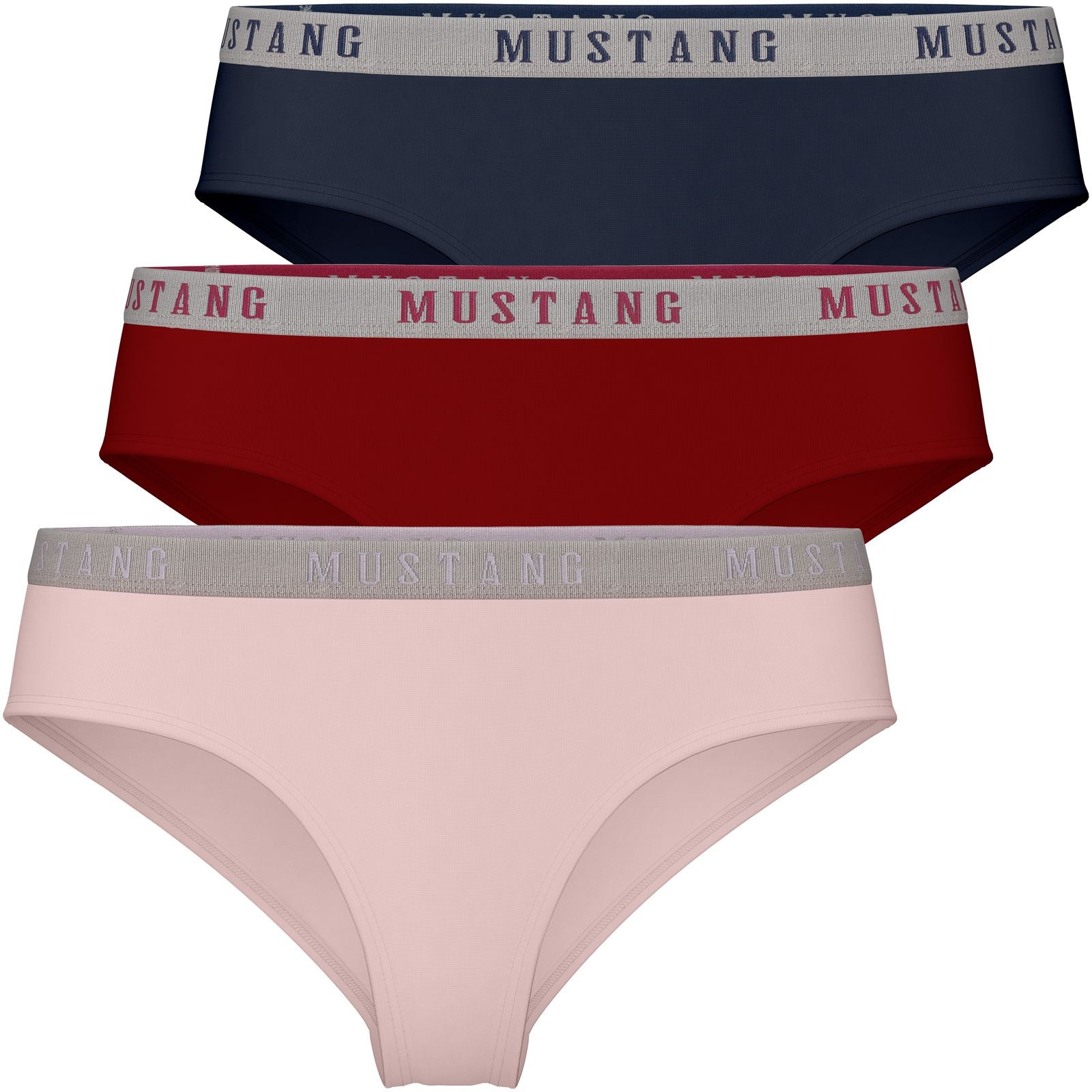 MUSTANG Tara Damen Hipster Unterhose Unterwäsche Baumwolle 3er Pack