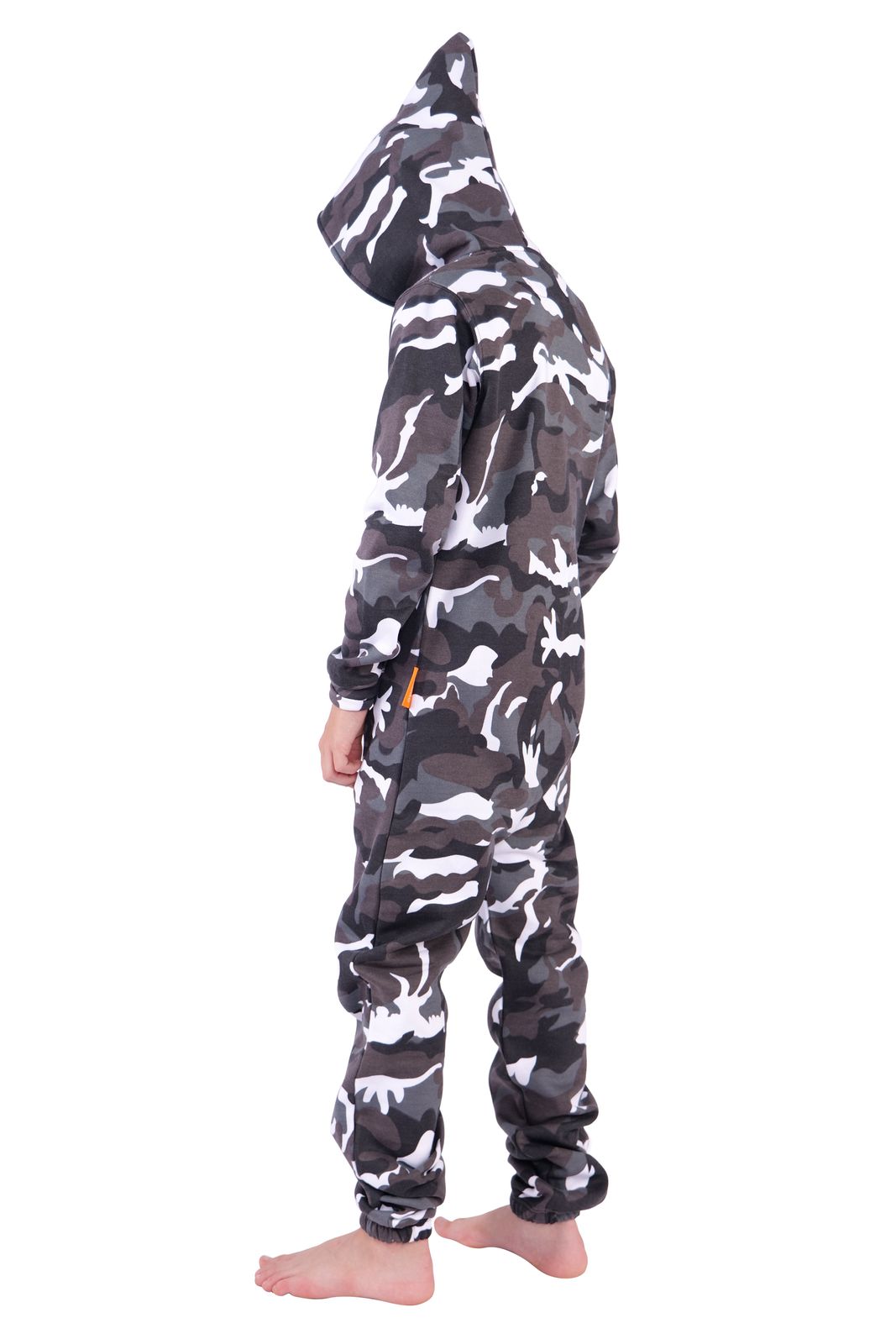 O'Poppy Kinder Jumpsuits Jungen Mädchen mit Zwergen Kapuze camo urban grey