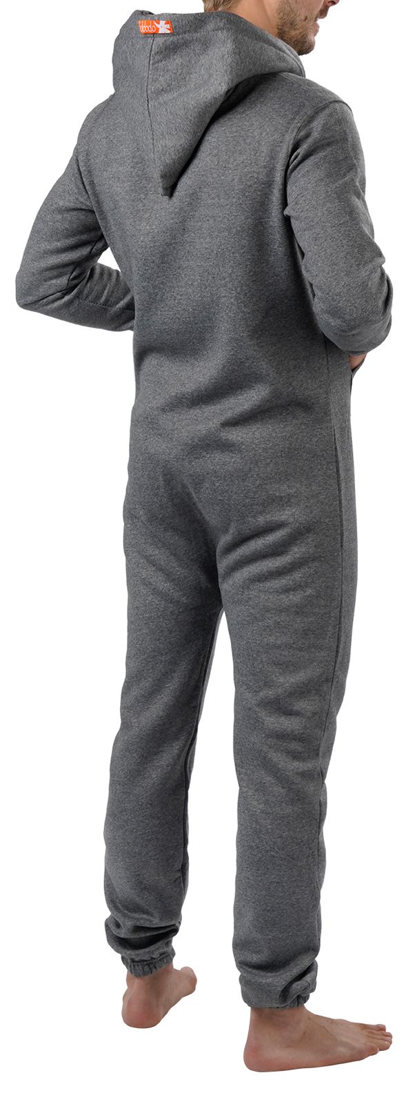 O'Poppy Jumpsuit Herren mit spitzer Kapuze dunkelgrau