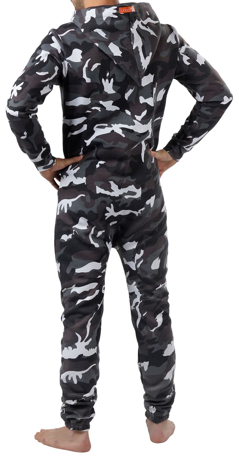 O'Poppy Jumpsuit Herren mit spitzer Kapuze camo urban grey