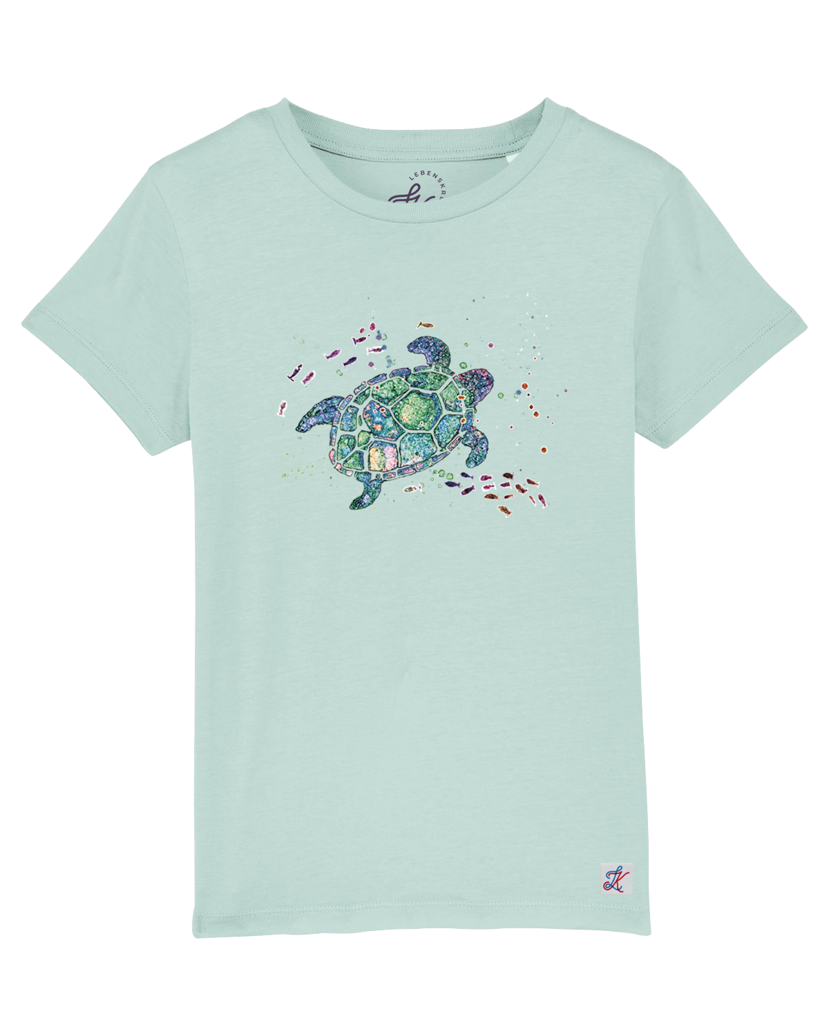 Kinder T-Shirt Biobaumwolle "Little Turtle" caribbean von Lebenskreativ